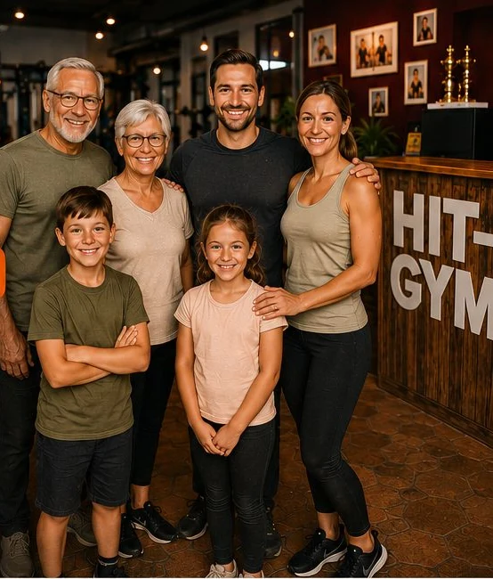 Familie trainiert im HIT-GYM Fitnessstudio